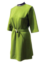 Designer Mod 1960s Green Dress and Coat Ensemble - New!