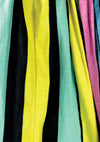Vintage 1950s Black & Rainbow Stripes Cotton Skirt - New!