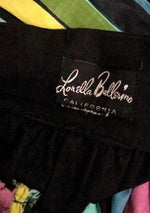 Vintage 1950s Black & Rainbow Stripes Cotton Skirt - New!