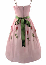 1950's -1960s Pink Roses Cotton Sun Dress  - New!