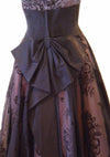 1950s Black Flocked Organza Party Dress