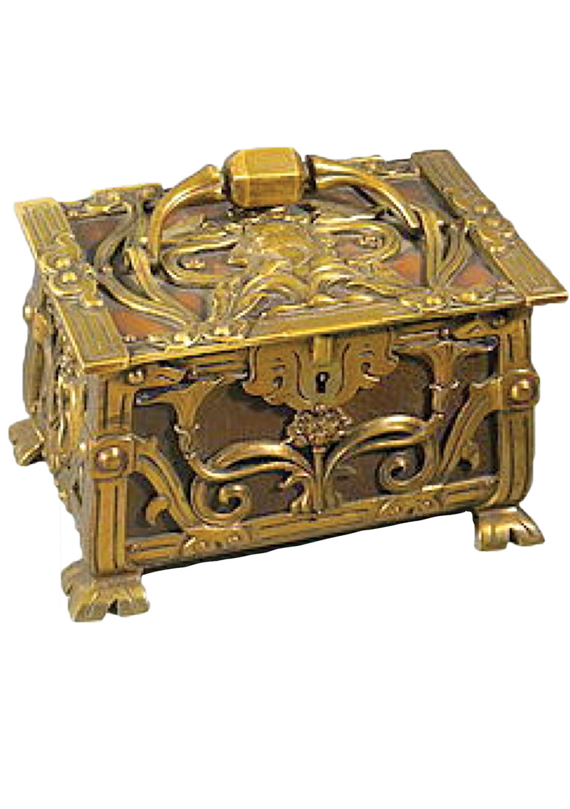 Antique Art Nouveau Bronze and Leather Casket c1890 - New! (layby)