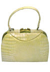 Vintage 1950s Rare Cream Alligator Handbag - New!