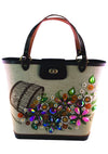Vintage 1960s Edith Collins Jewelled Canvas Handbag - New!