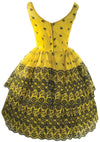 Vintage 1950s Gold Flocked Glitter Party Dress - New!