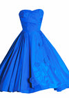 Vintage 1950s Sapphire Blue Taffeta Party Dress - New