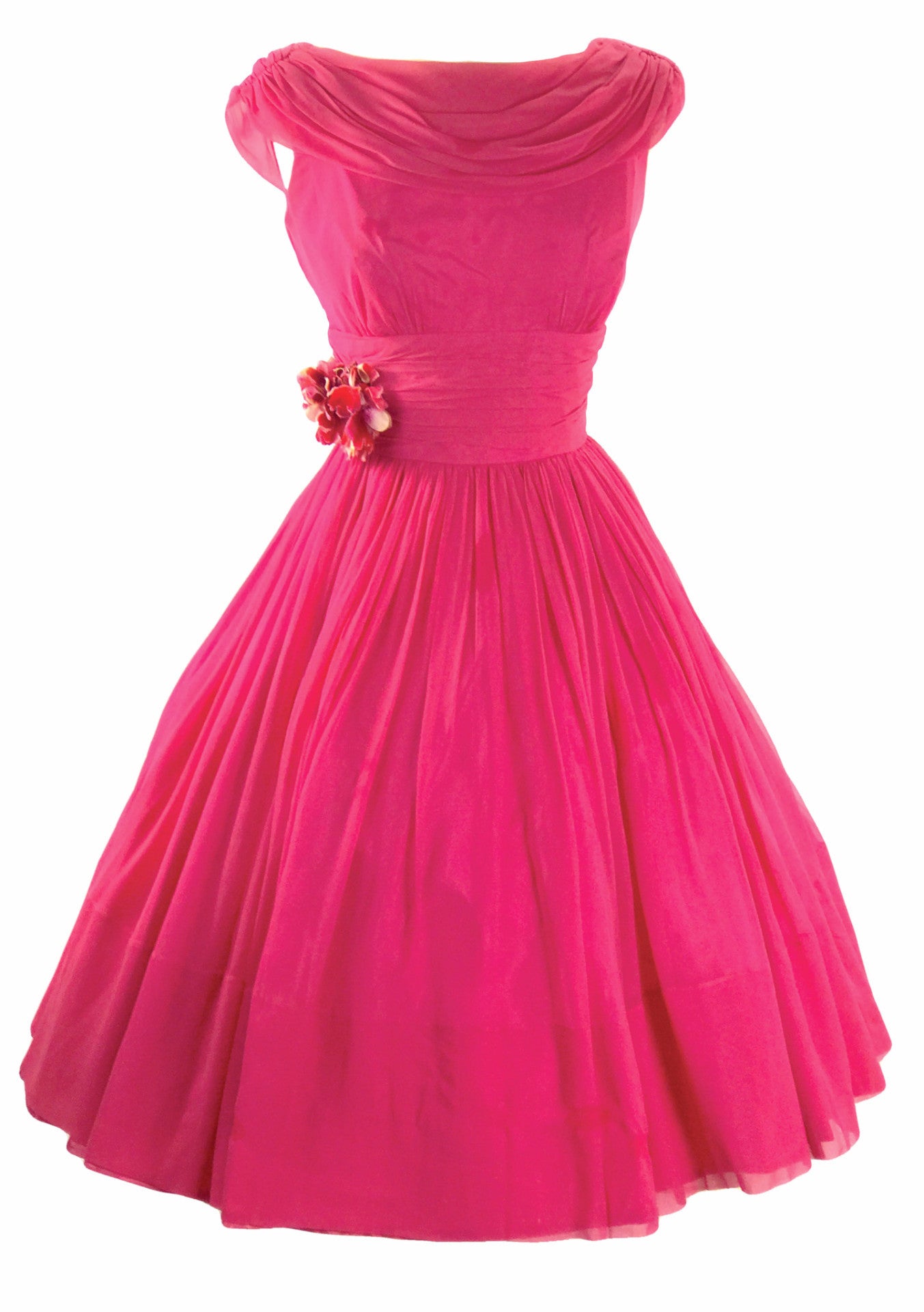 Hot pink sales 50s dress