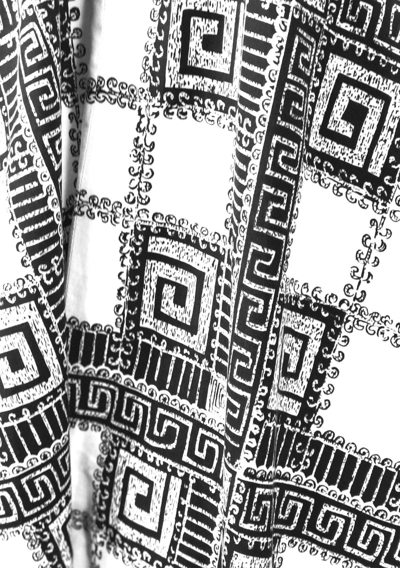1950's Black/White Atomic Print Cotton Halter Dress  - New!