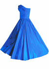 Vintage 1950s Sapphire Blue Taffeta Party Dress - New