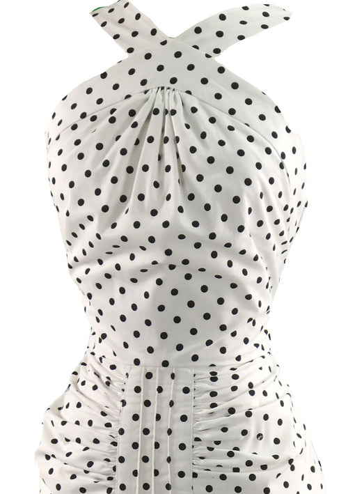 Recreation of Marilyn Monroe's White & Black Spot Day Dress - New!