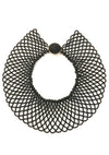 Vintage 1960s Black Glass Beaded Collar Necklace - New!