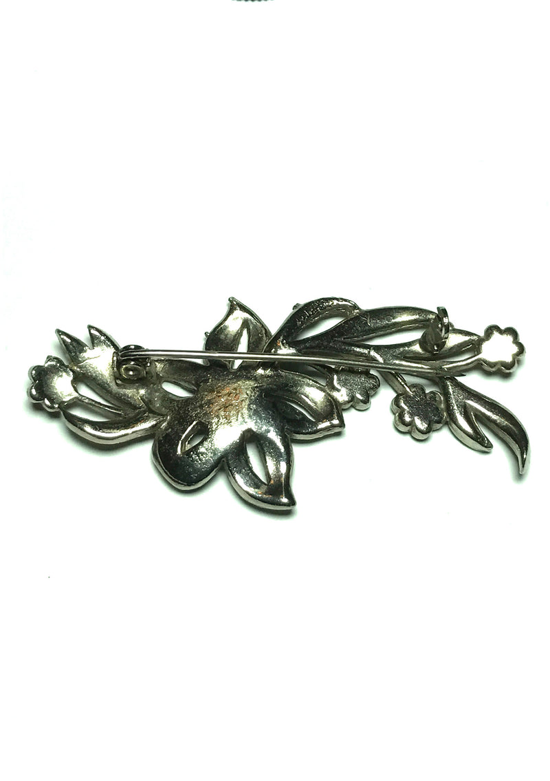 Vintage 1950s Marcasite Flower Bouquet Brooch - New!