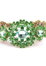 Beautiful Peridot Green Crystal Czech Headband - New!