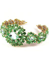 Beautiful Peridot Green Crystal Czech Headband - New!