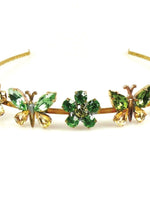 Attractive Emerald and Peridot Green Crystal Headband