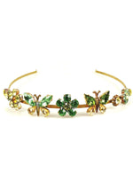 Attractive Emerald and Peridot Green Crystal Headband