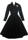 Gorgeous 1950s Black Velvet Princess Coat- New! (ON HOLD)