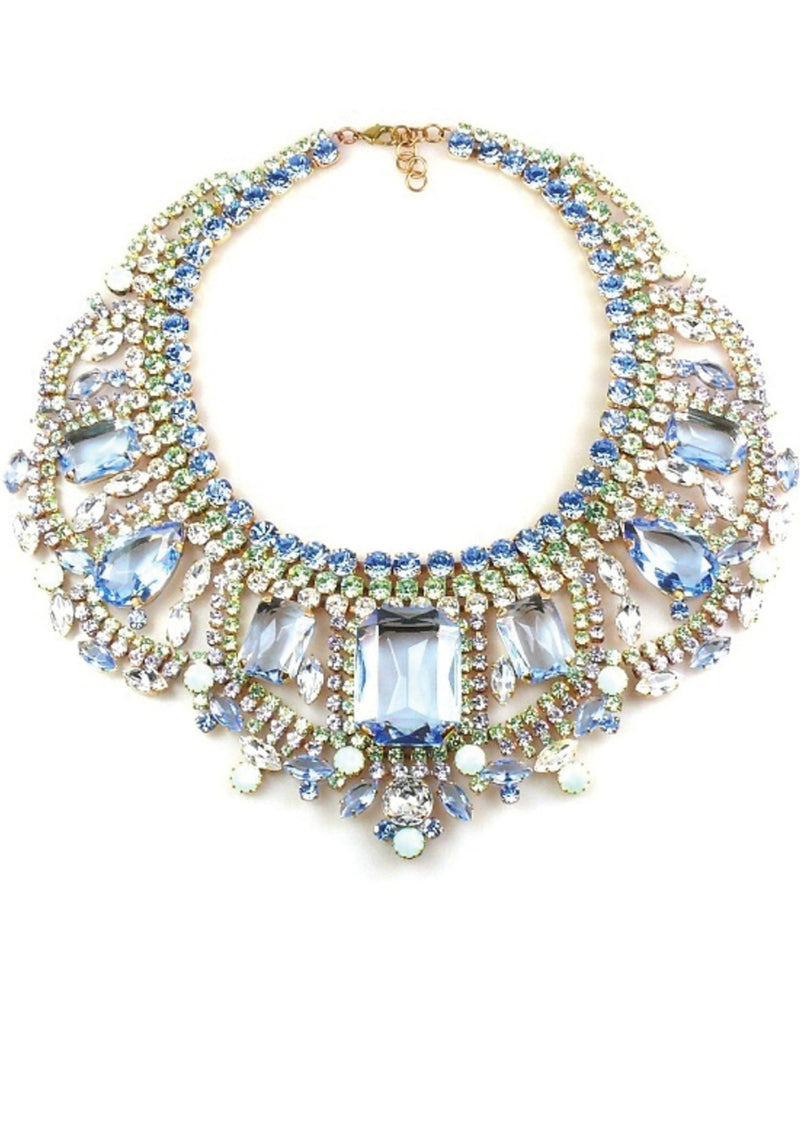 Striking Large Blue Grey Spinel and Clear Glass Crystal - New!