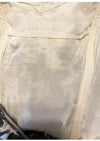 Stylish 1950s Strapless Gray Floral Cotton Cocktail Dress- New!