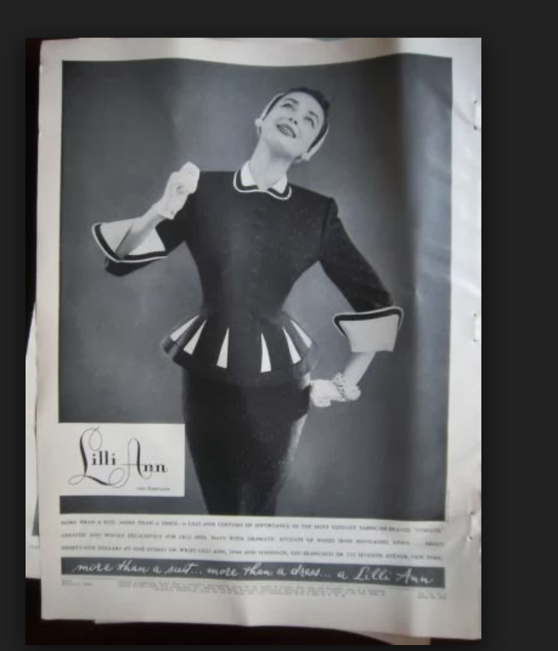 Spectacular 1950s Brown Wool Lilli Ann Suit - New!