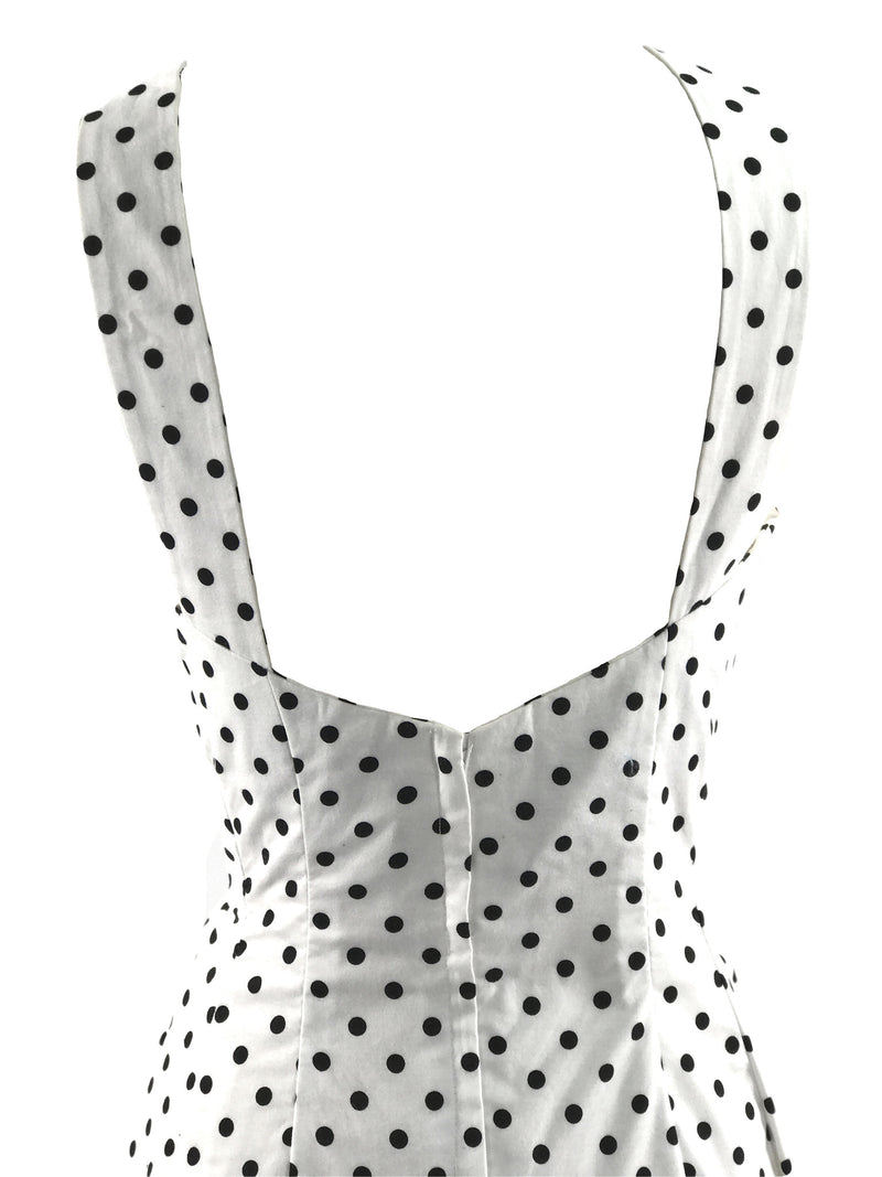 Recreation of Marilyn Monroe's White & Black Spot Day Dress - New!