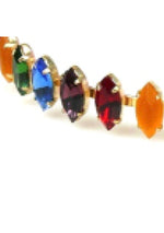 Beautiful Multi Coloured Navette Shaped Crystal Headband