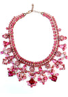 Amazing Large Pink Tourmaline Glass Crystal Necklace