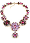 Gorgeous Amethyst Purple Flower Necklace