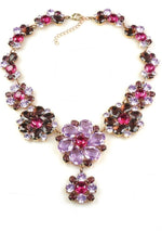 Gorgeous Amethyst Purple Flower Necklace