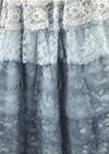 Vintage 1950s Graduated Blue Lace Dropped Waist Dress
