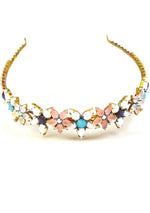 Lovely Czech Pastel Opaque Stones Headband