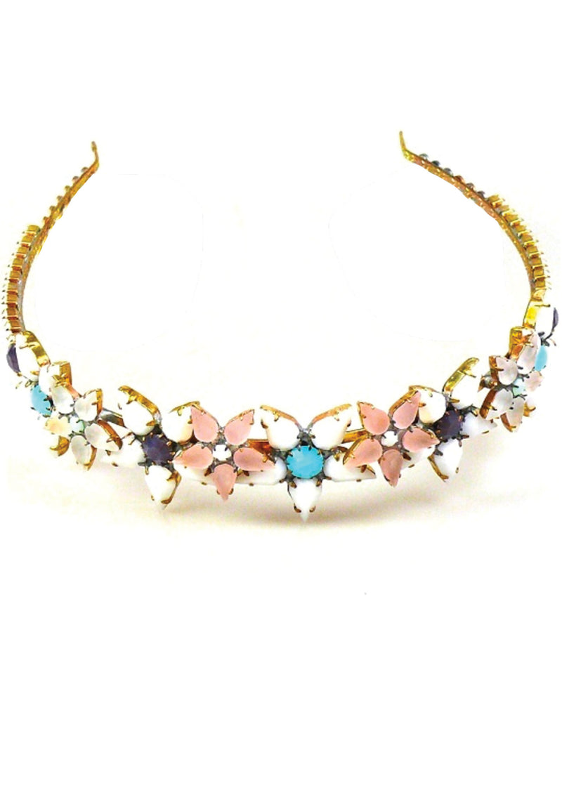 Lovely Czech Pastel Opaque Stones Headband