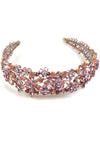 Enticing Czech Tourmaline Pink Floral Headband - New!