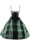 Vintage 1950s Green Plaid Taffeta Party Dress - New! (ON HOLD)