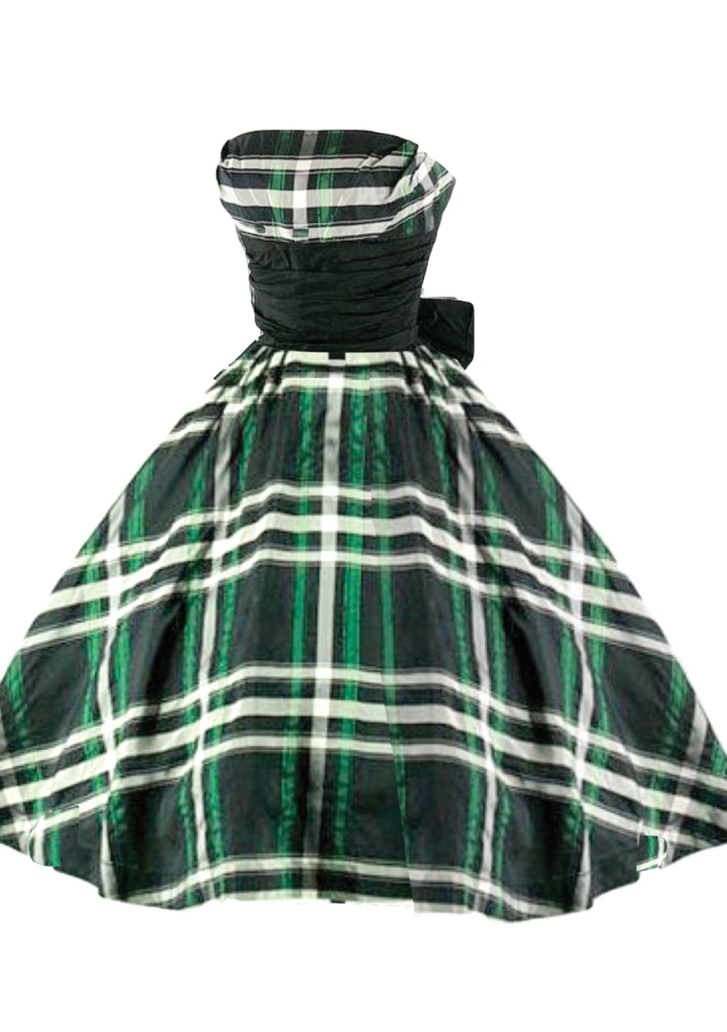 Vintage 1950s Green Plaid Taffeta Party Dress - New! (ON HOLD) Coutura Vintage Vintage 1950s Green Plaid Taffeta Party Dress - New! (ON HOLD) Coutura Vintage