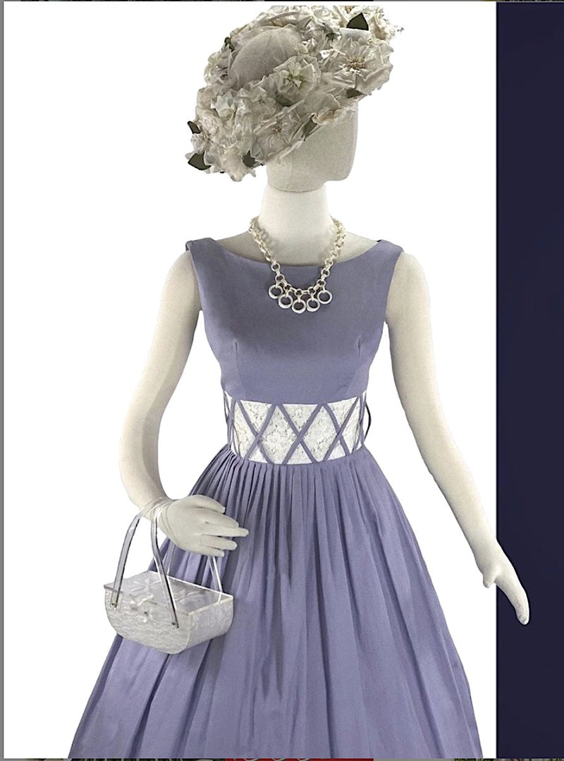 Sweet Late 1950s Aldens Label Lavender Cotton Dress- New!