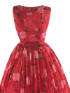1950s Jerry Gilden Designer Roses Chiffon Dress - New!