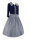 Vintage 1950s Navy & White Gingham Dress Ensemble- New!