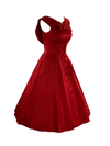 1950s Designer Red Silk Satin New Look Cocktail Dress New! ON HOLD