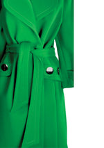 Iconic Late 1960s Apple Green Couture Space Age Coat - New!