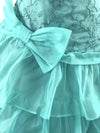 Vintage 1950s -1960s Jade Green Dropped Waist Party Dress