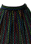 Vintage 1950s Rainbow Flecked Black Wool Skirt - New!