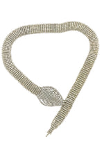 Sparkling Czech Rhinestone Snake Necklace - New!
