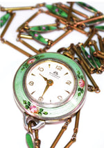 Beautiful Art Deco Enamel Pocket Watch