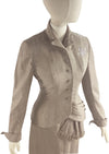 Vintage 1950s Oatmeal Wool Ladies Suit - NEW!